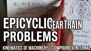 Epicyclic gear train Problems in Kinematics of Machinery | Compound and Internal gear train Problems
