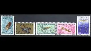 Обзор на распаковку почтовых марок с торговой площадки Мешок - Почтовые марки Верхняя Вольта 1966 г.