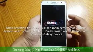 Samsung Galaxy J1 Mini Prime Duos SM-J106F Hard Reset