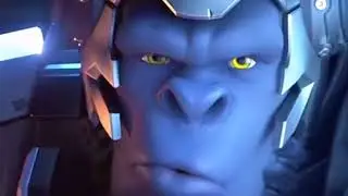 Winston recalling overwatch with his light skin stare💀