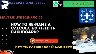 How to re-name a calculated field in dashboard? |Basic Tableau | Rayapati Analytics
