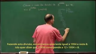 Aritmética -  Aula 55 - Qual o resto na divisão de 2²⁵⁷ por 7?  Legendado