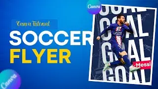 Football poster design in Canva #messi #leomessi #canvatutorial