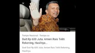 AMIN RAIS KORUPSI DANA ALAT KESEHATAN RP. 600 JTA
