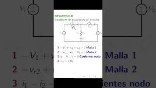 PARTE 6: Solución de circuito eléctrico. Video completo en mi canal de Youtube.
