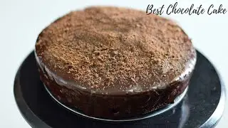 Super Simple Chocolate Cake without Cream | Eggless Chocolate Cake with Chocolate Ganache