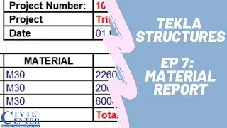 How to Create Bill of Materials in Tekla Structures? || Report Generation in Tekla