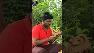 How to make a human face from coconut handicrafts | home decore