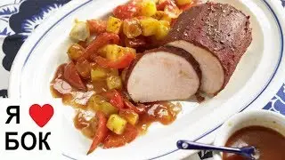 Свинина на противне в духовке. Свинина с картошкой и перцем.