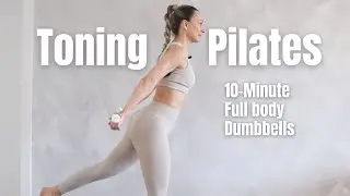 10 Minute Quick Toning Pilates With Dumbbells