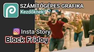 Black Friday  Instastory Photopea-ban | Számítógépes grafika #blackfriday #graphicdesign #photoshop