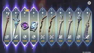 My first 4 Weapons summon set using the Regular Banner from 10 pull!