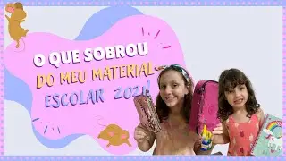 Mostrando o que sobrou do nosso material escolar 2021! 📚✏️
