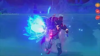 Wriothesley burst & skill in slowmo! See the details clearly! (Genshin Impact)