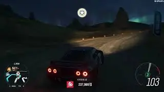 Forza Horizon 4 Needle Climb Drift Zone under the aurora 495,685 score