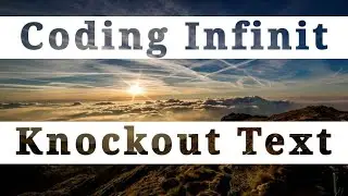 Knockout text Effect pure css.