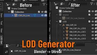 LOD Generator — Batch LOD Generation & FBX Export for Unreal Engine | Free Blender Addon