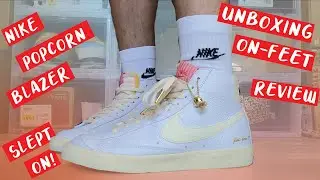 NIKE POPCORN BLAZER! ON FEET, UNBOXING, REVIEW! SLEPT ON RELEASE!
