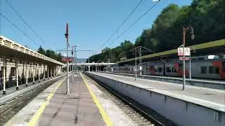 Как объявляют поезда на вокзале Кисловодска.