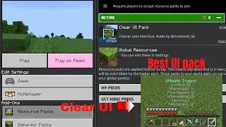 Best clear and minimal UI for Minecraft Pocket Edition l Bedrock l Windows 10 l Xbox