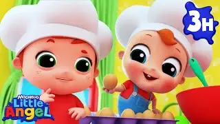 Hot Cross Buns | Little Angel Color Songs & Nursery Rhymes | Learn Colors & Shapes