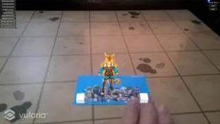 Unity 5 vuforia AR(Augmented Reality) Virtual Button UnityChan 720p 60fps