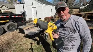 DeWalt cordless power washer and DeWalt 36000s tile saw set up