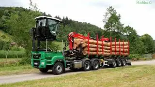 Next Level Timber Trucks - Unloading Timber From A Advance Logging Truck