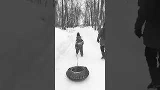 10км прошли #зима #лес #сын #Мот #отецисын #russian #snow #wood