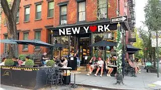[4K]🇺🇸 Lively Summer Vibes in West Village & SoHo, New York City🗽🚕 | Lunch at Bird Dog🍝 (2024)