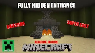 Minecraft Fireplace Hidden Entrance with Hidden Input (Bedrock Edition)
