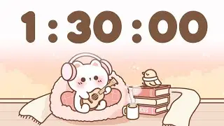 90 Minute Timer 🐱 1 hour 30 minute Study Timer for Classroom Focus
