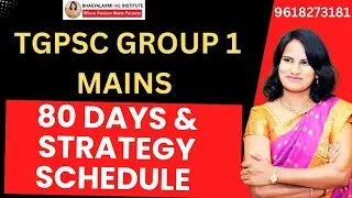 80 days SCHEDULE & Strategy for TGPSC mains