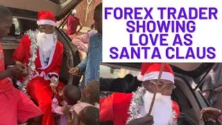 Forex trader showing love as Santa Claus