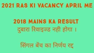 RAS 2018 RESULT LATEST NEWS