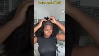 3mins Hairstyle!😎Seamless PU Clip-in Extension | Kinky Curly Hair + Feedin Braids Ft.#elfinhair