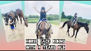 Horse Back Riding 3 years old baby #horsebackriding