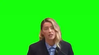 Amber Heard - My Dog Stepped On A Bee Green Screen Meme