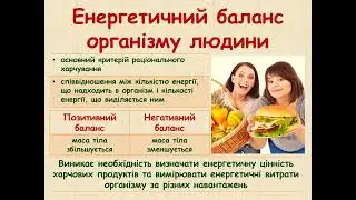 Раціональне харчування – основа нормального обміну речовин