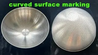 3D Fiber laser marking machine stainless steel bowl outside inside engraving curved surface engrave