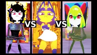 Ankha VS Howcow VS Pokemon Cat - Wrong Heads - Ankha Dance Battle #howcow #pokemoncat #ankha