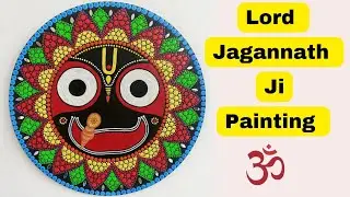 Lord Jagannath Painting On MDF Board Step By Step | Dot painting Of Lord Jagannath # jagannath #diy