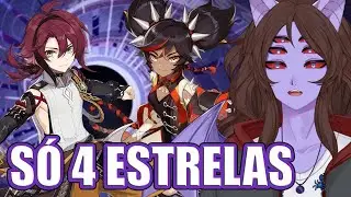 Abismo MAS somente personagens e armas 4 ESTRELAS | Desafio Genshin Impact