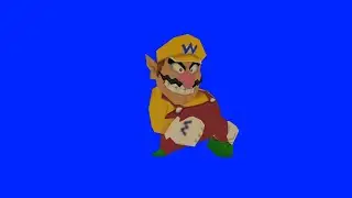 Wario dancing blue screen