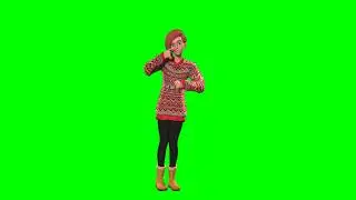 3D Green Screen Character young girl  Free 3d Explainer kit
