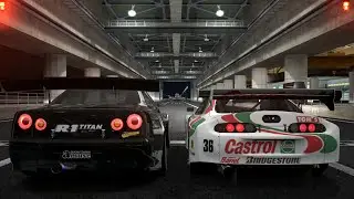 Amuse Carbon R34 '04 vs Toyota Castrol TOM'S SUPRA '97 [ NO TUNİNG ]