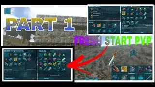 Ark survival mobile fresh start PvP part 1|| ark PvP server op raid video