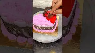 Amazing strawberry heart shape cake 