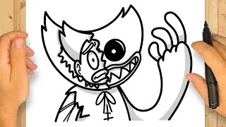 HOW TO DRAW HUGGY WUGGY FNF | Friday Night Funkin | Step by Step Simple and Easy