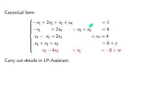 V3-24. Linear Programming. Artificial variables. Example LP5